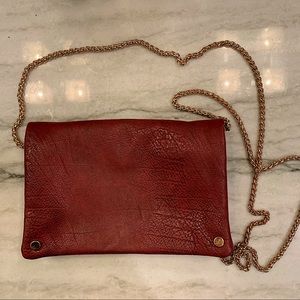 Kimchi Blue Purse / Clutch Maroon + Gold